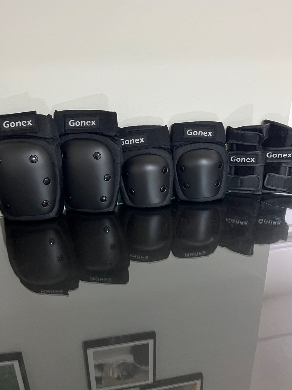 Gonex Black Protective Pad Set — Knee, Elbow & Wrist Guards